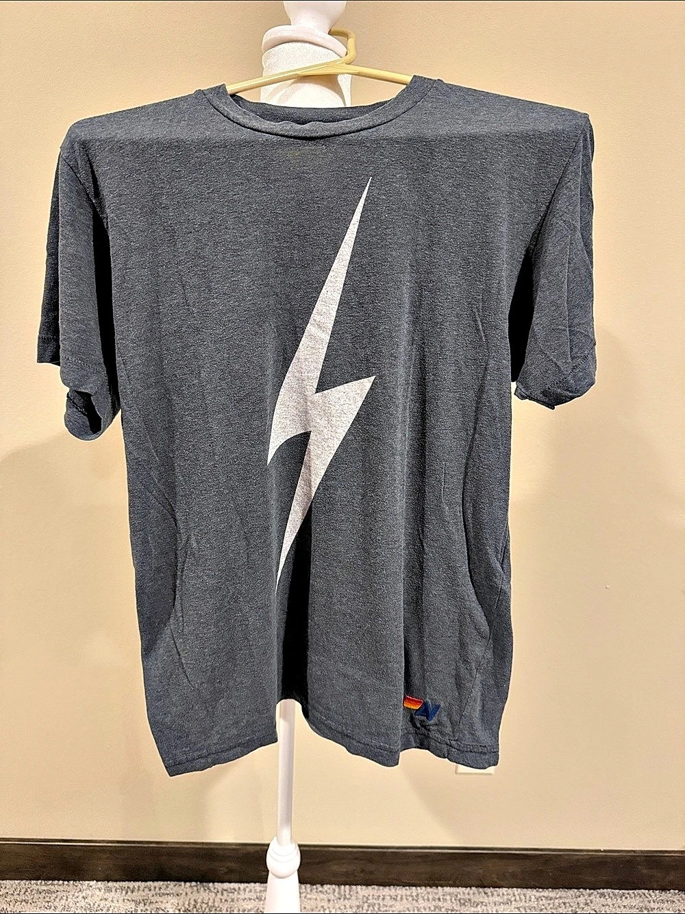 Aviator Nation Bolt Tee - Charcoal Graphic Short Sleeve Tee Medium
